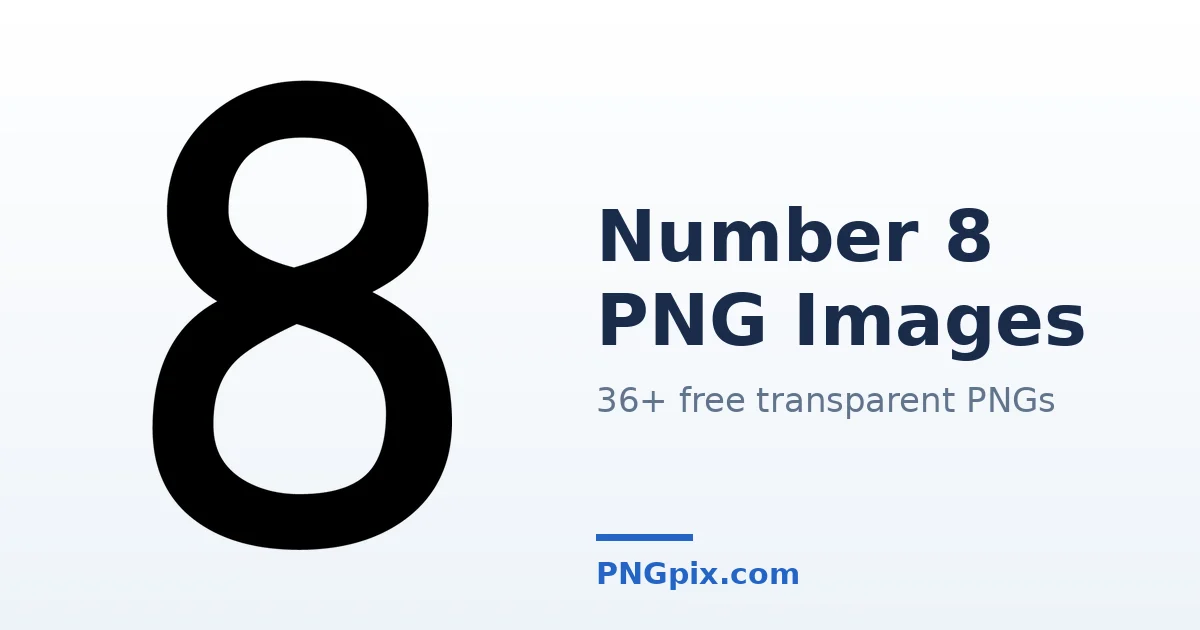 Number 8 PNG images