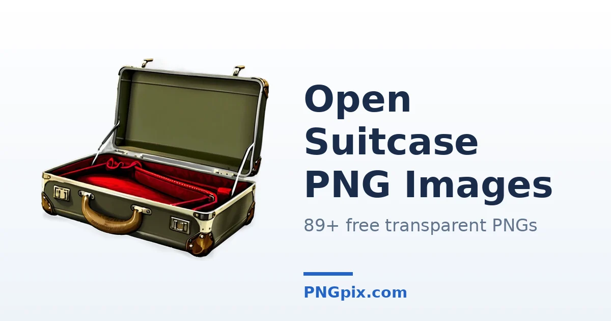 Open Suitcase PNG images