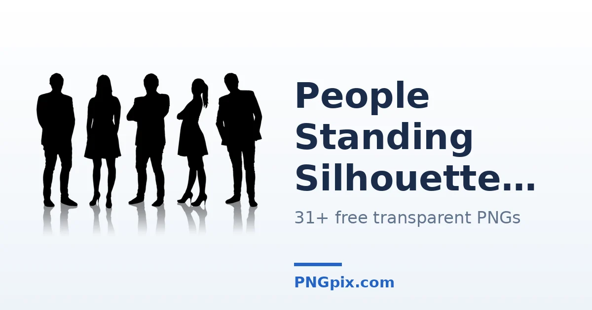 People Standing Silhouette PNG images