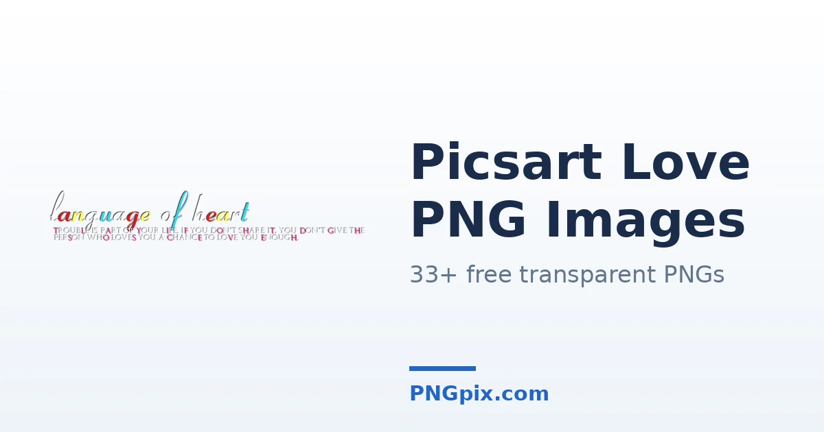 Picsart Love PNG images