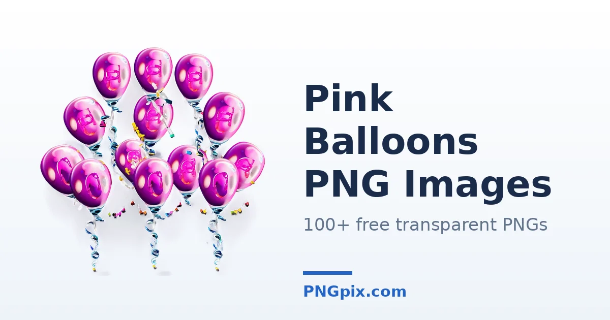 Pink Balloons PNG images