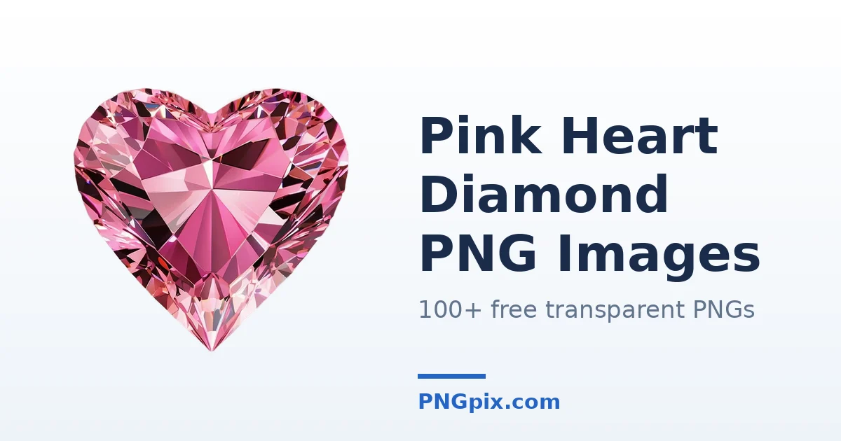 Pink Heart Diamond PNG images