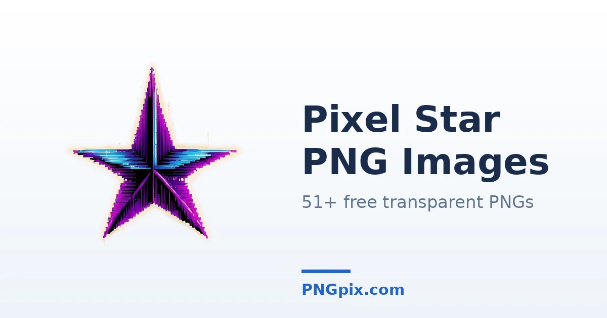 Pixel Star PNG images
