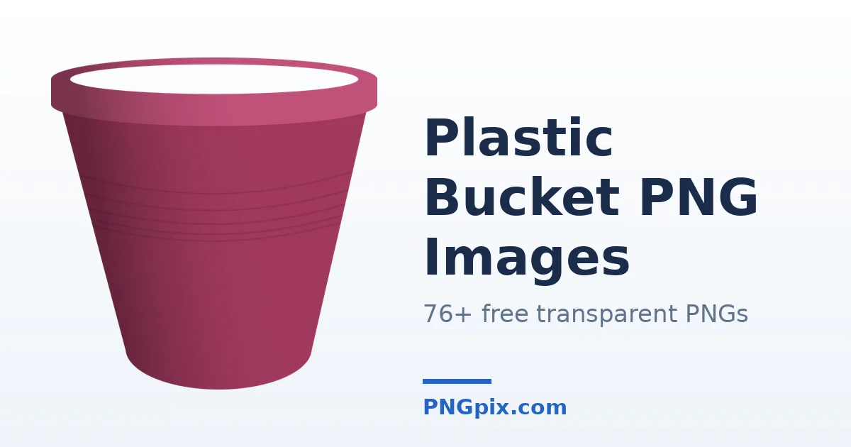Plastic Bucket PNG images