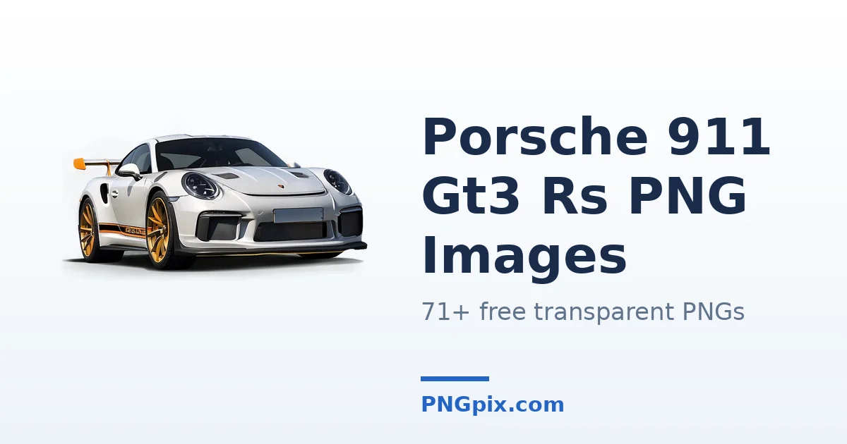 Porsche 911 Gt3 Rs PNG images