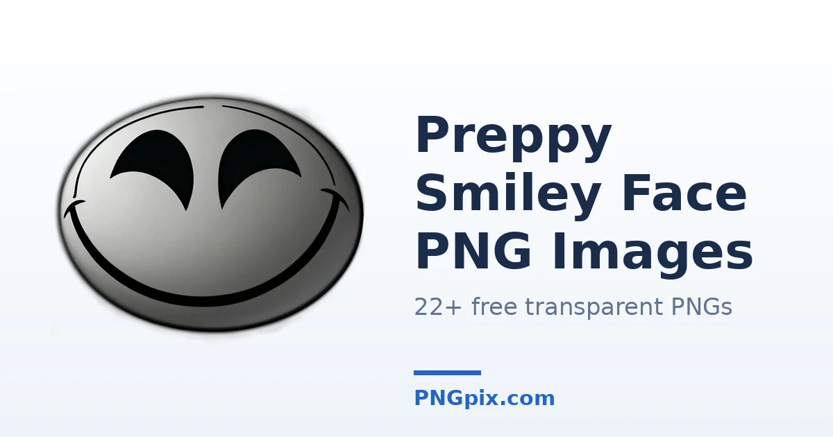 Preppy Smiley Face PNG images