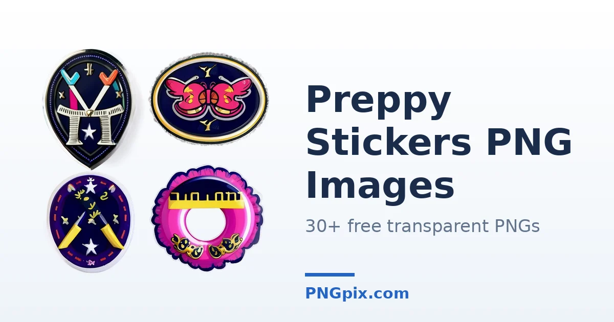 Preppy Stickers PNG images
