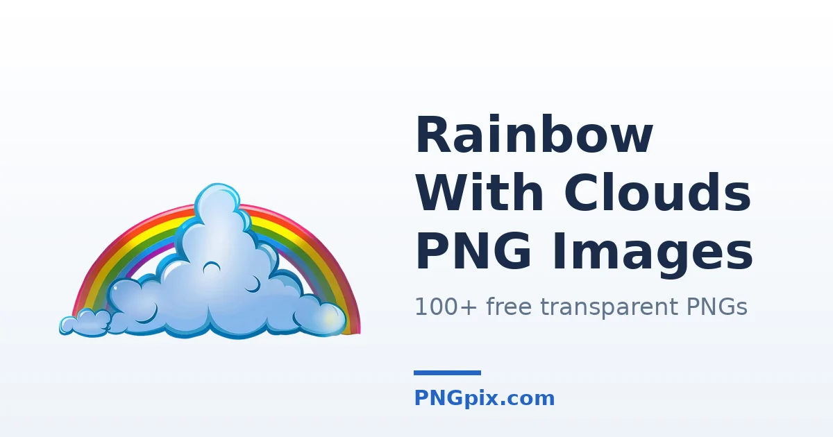 Rainbow With Clouds PNG images