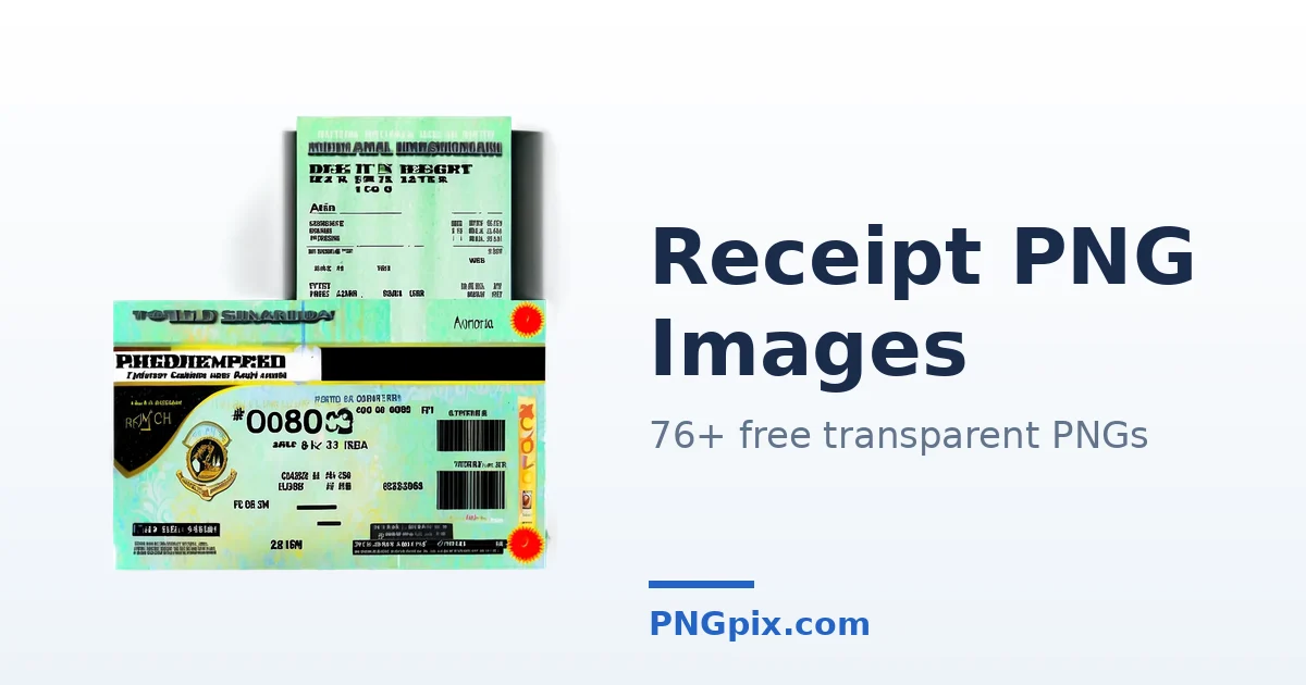 Receipt PNG images