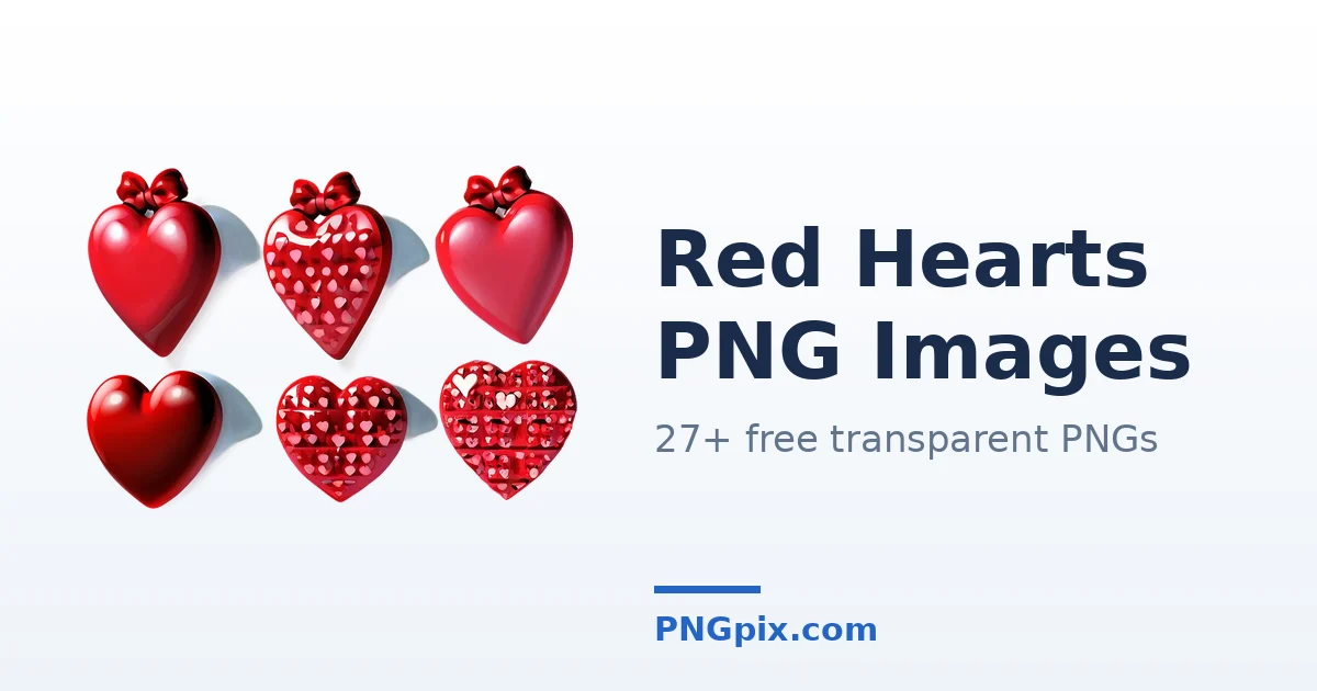 Red Hearts PNG images