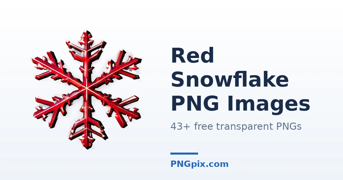 Red Snowflake PNG images