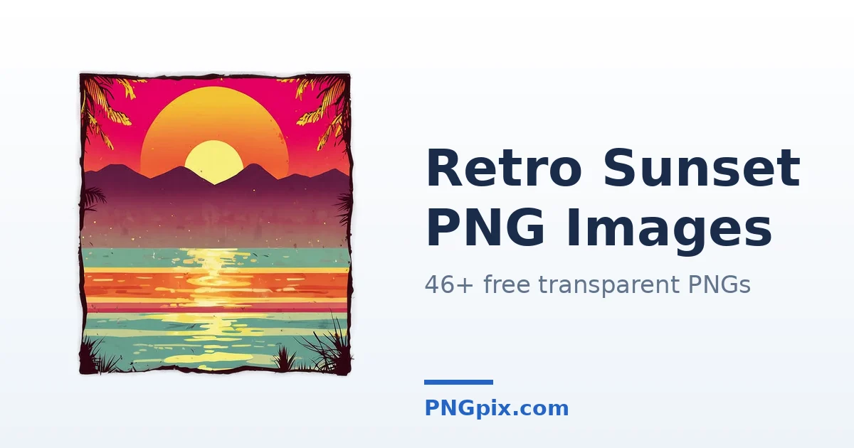 Retro Sunset PNG images