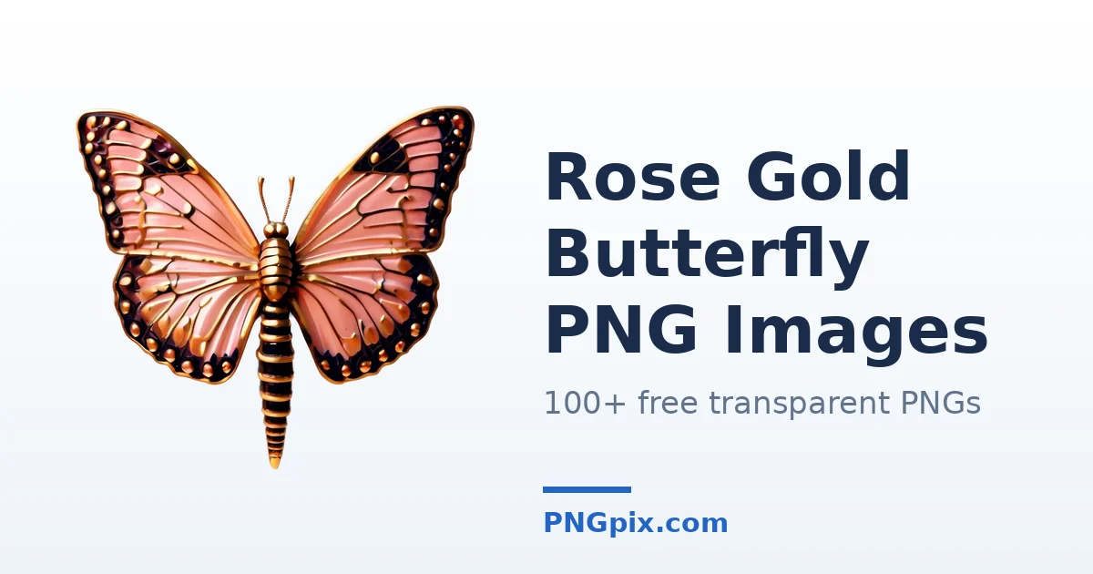 Rose Gold Butterfly PNG images