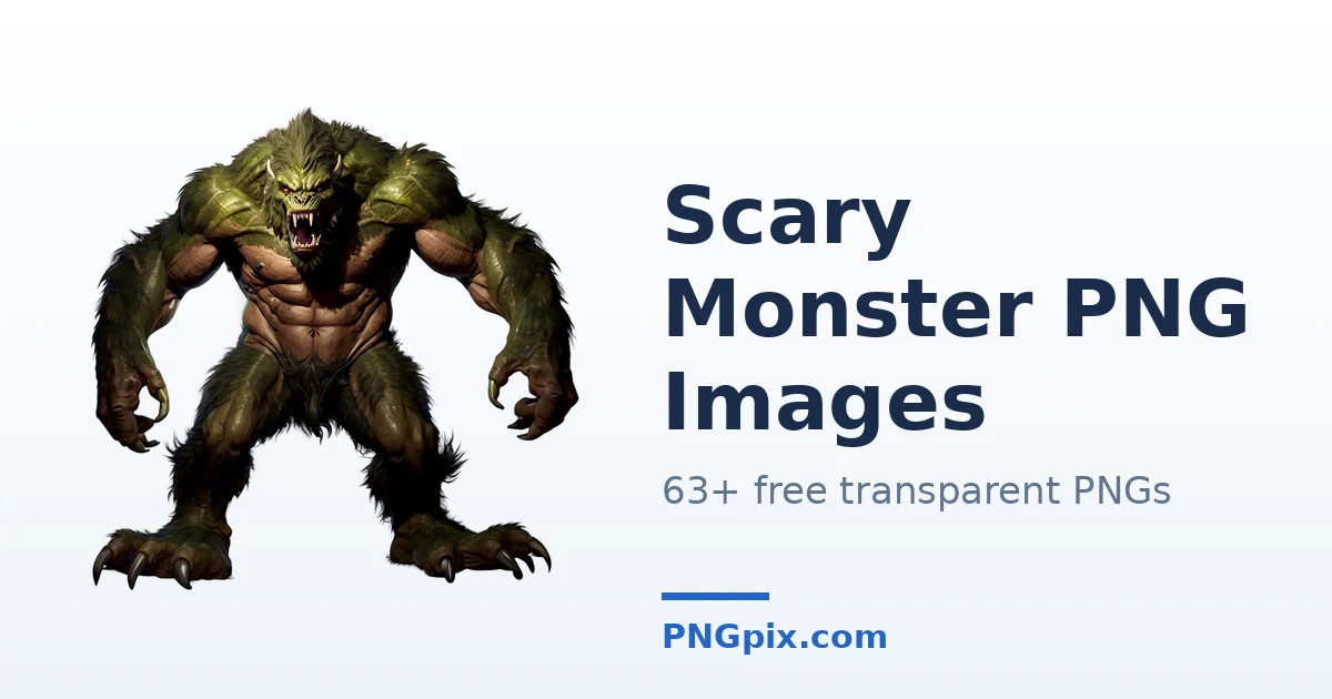 Scary Monster PNG images
