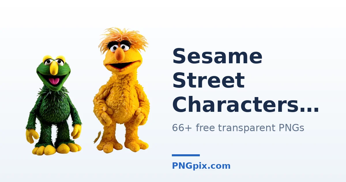 Sesame Street Characters PNG images
