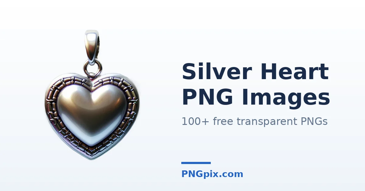 Silver Heart PNG images