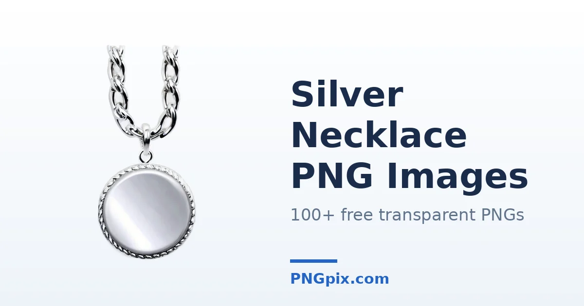 Silver Necklace PNG images