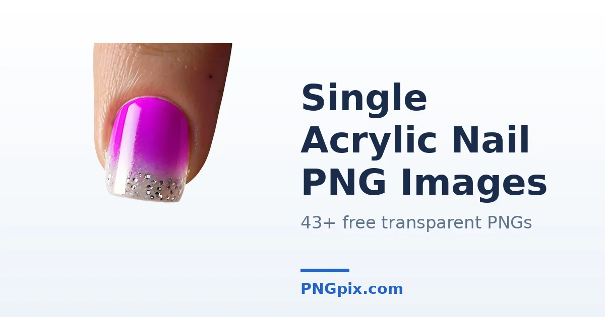 Single Acrylic Nail PNG images