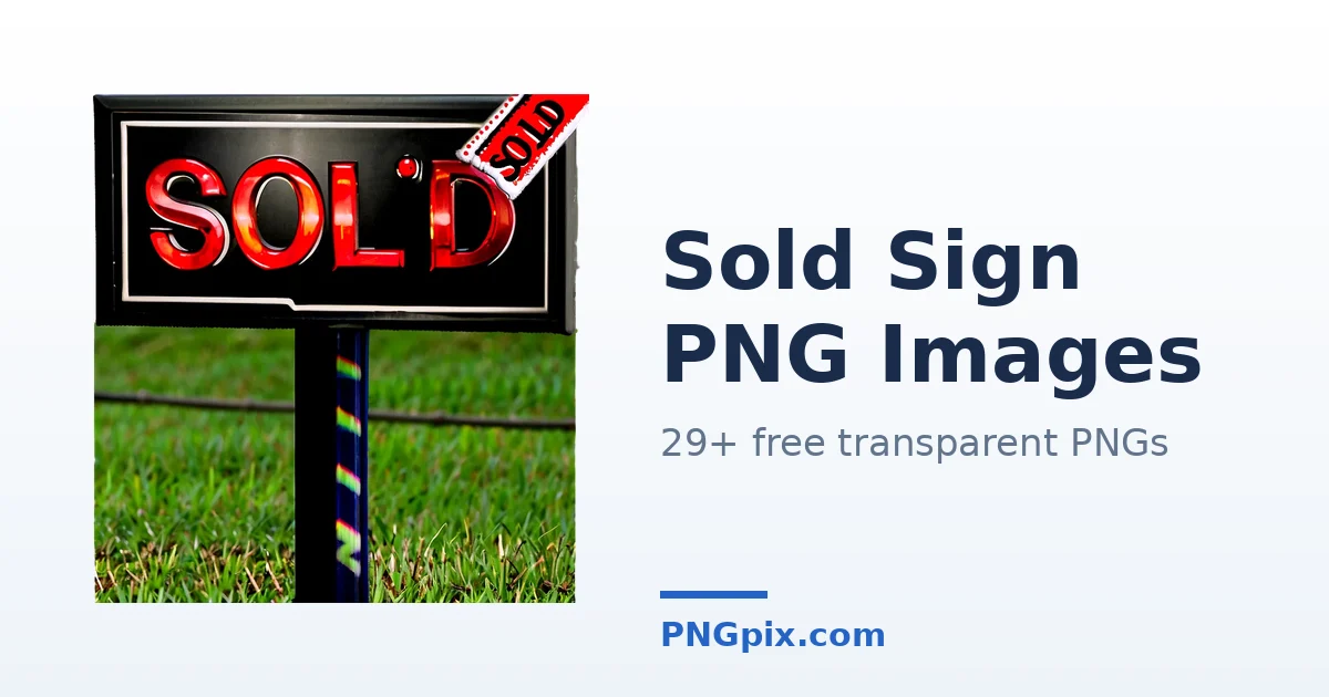 Sold Sign PNG images
