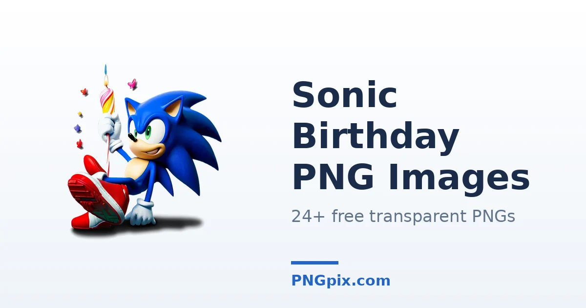 Sonic Birthday PNG images