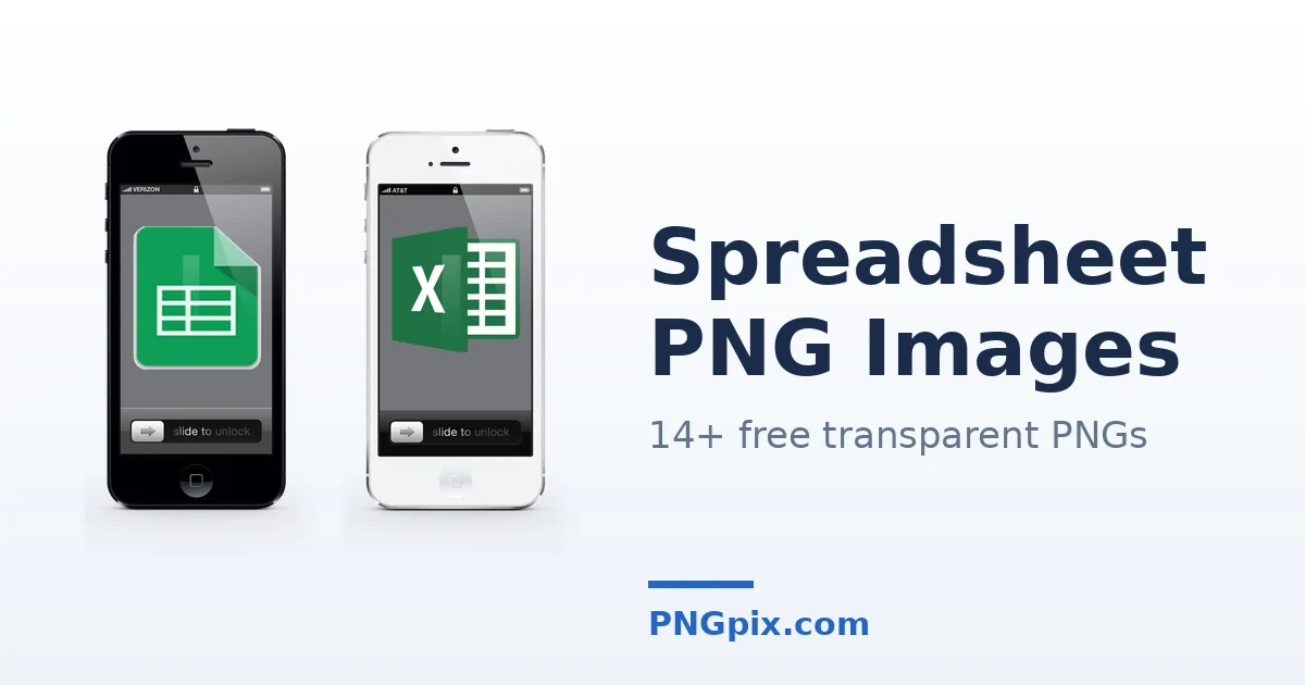 Spreadsheet PNG images