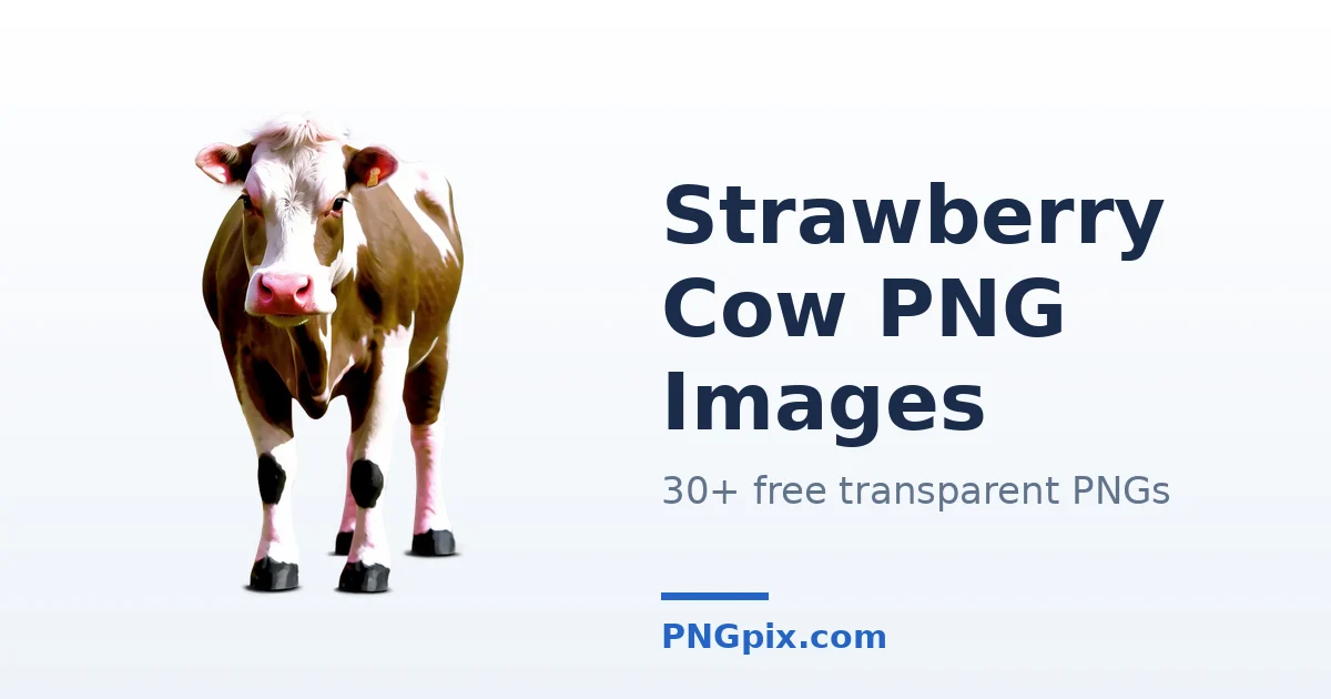 Strawberry Cow PNG images