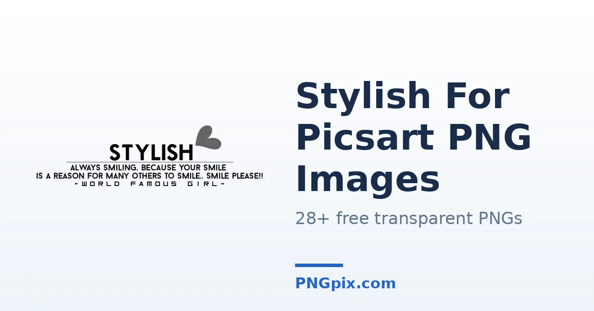 Stylish For Picsart PNG images