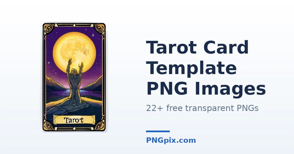 Tarot Card Template PNG images