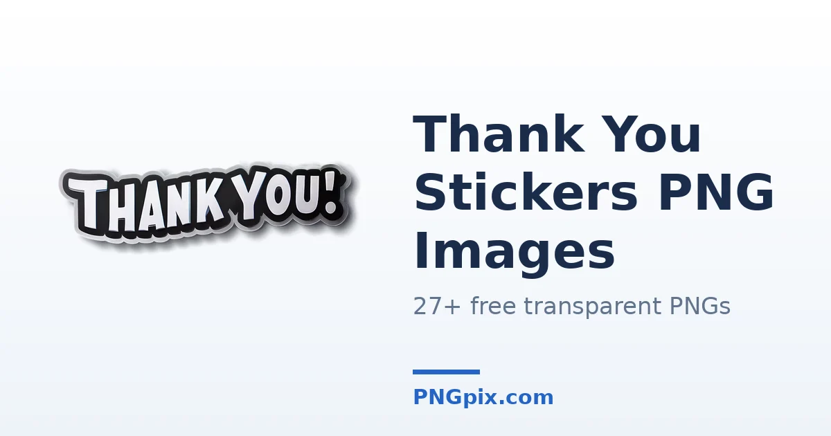 Thank You Stickers PNG images