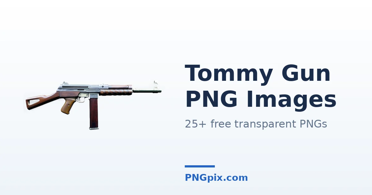 Tommy Gun PNG images