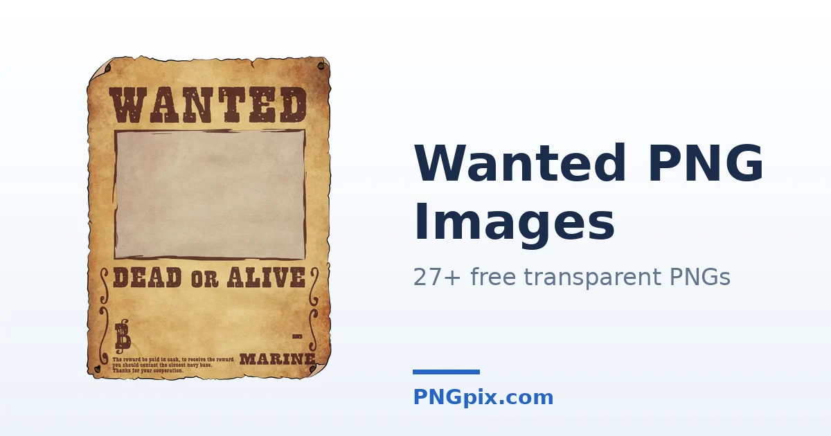Wanted PNG images