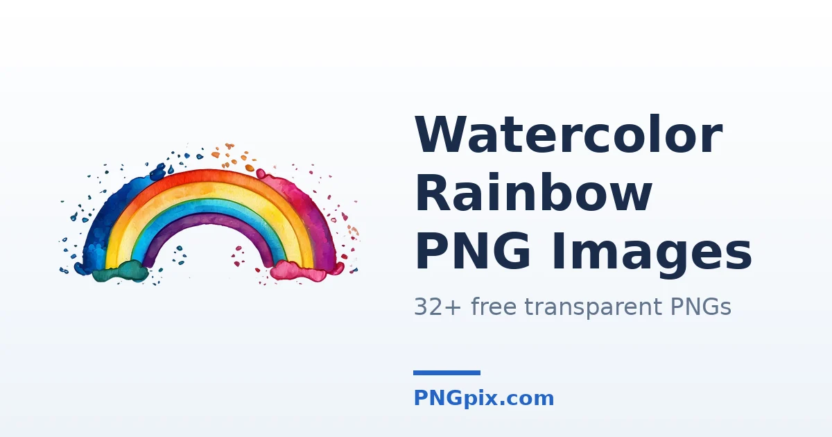 Watercolor Rainbow PNG images