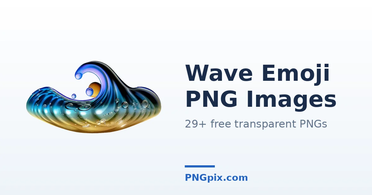 Wave Emoji PNG images