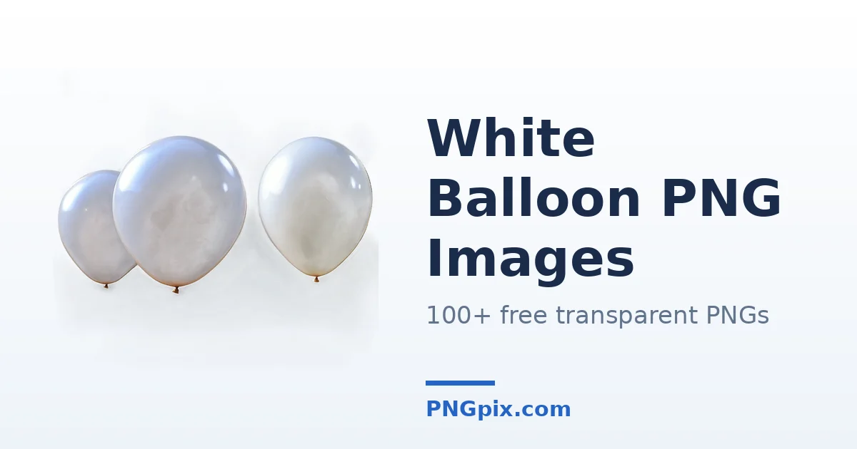 White Balloon PNG images
