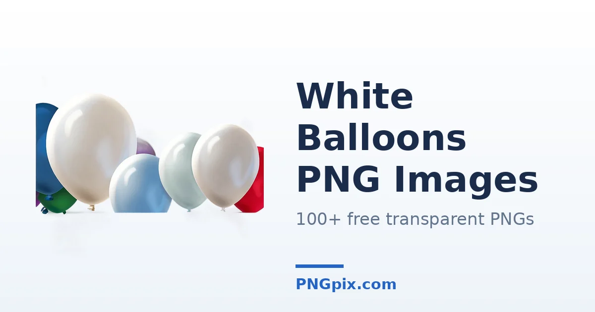 White Balloons PNG images