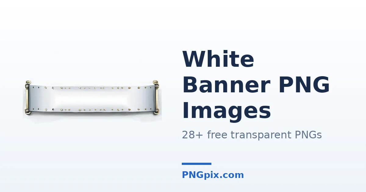 White Banner PNG images