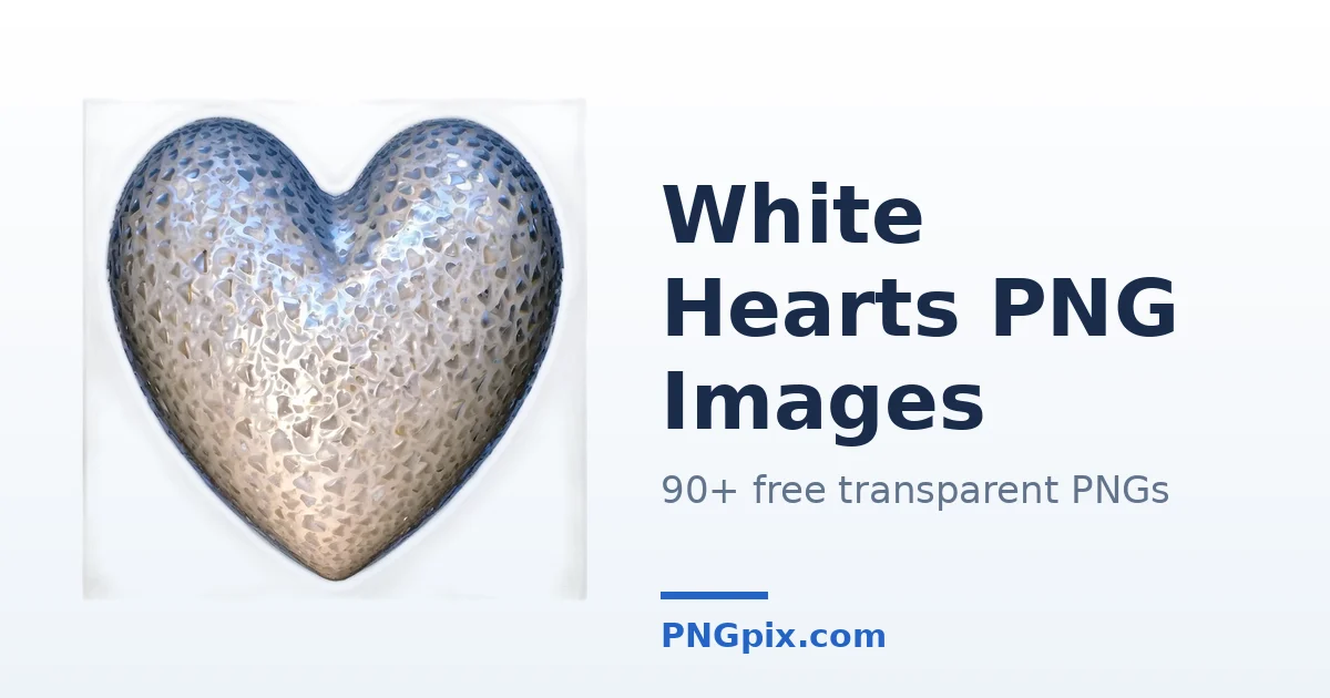 White Hearts PNG images