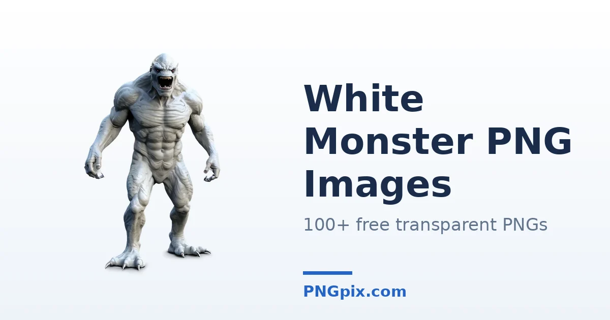 White Monster PNG images