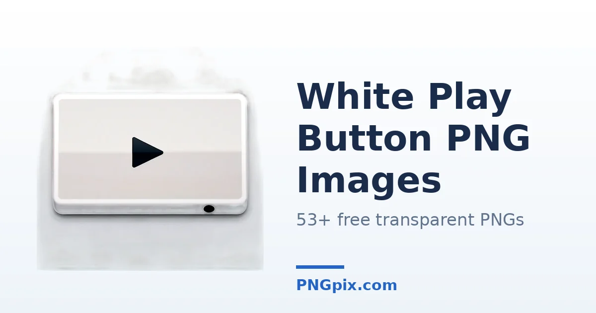 White Play Button PNG images
