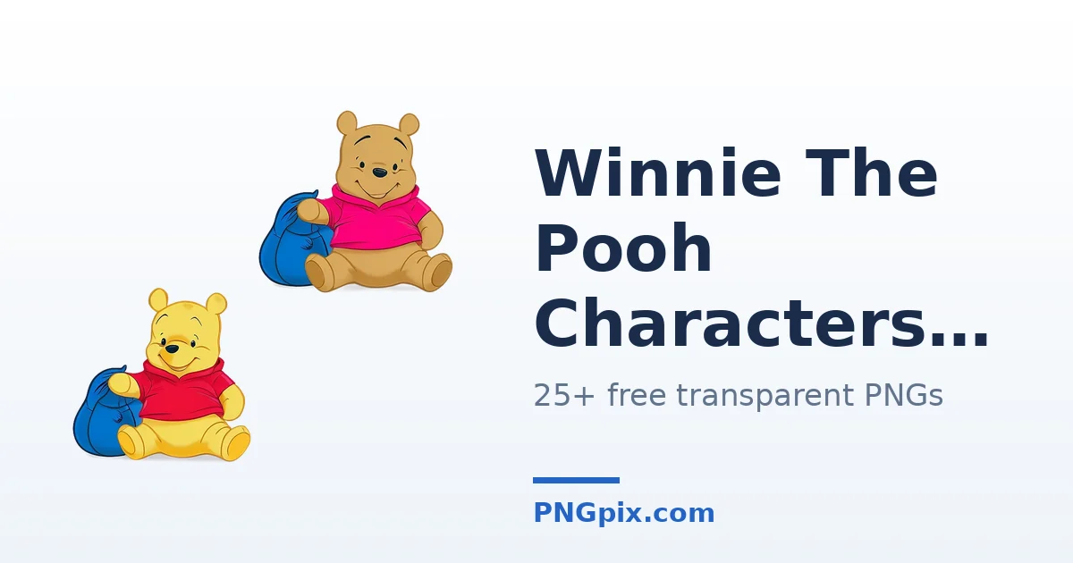 Winnie The Pooh Characters PNG images