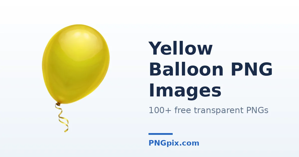 Yellow Balloon PNG images