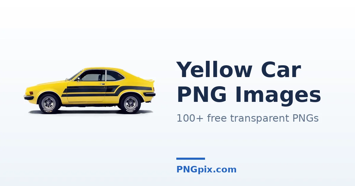 Yellow Car PNG images