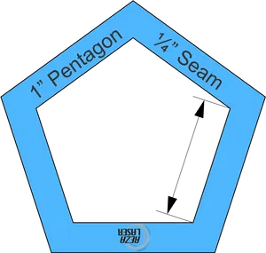 1 Inch Pentagon Template PNG image