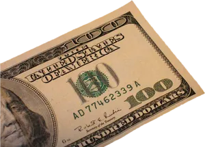 100 Dollar Bill Close Up PNG image
