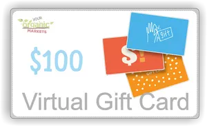 100 Dollar Virtual Gift Card Design PNG image