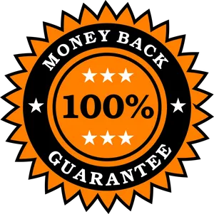 100 Percent Money Back Guarantee Seal PNG image