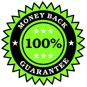 100 Percent Money Back Guarantee Seal