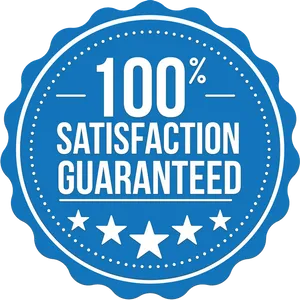 100 Percent Satisfaction Guarantee Seal PNG image