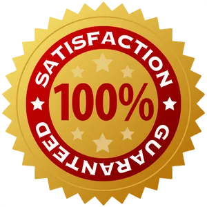 100 Percent Satisfaction Guarantee Seal PNG image