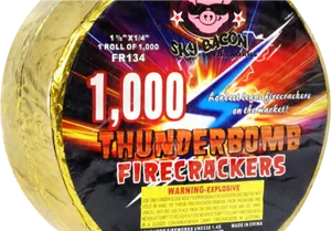 1000 Thunderbomb Firecrackers Pack PNG image